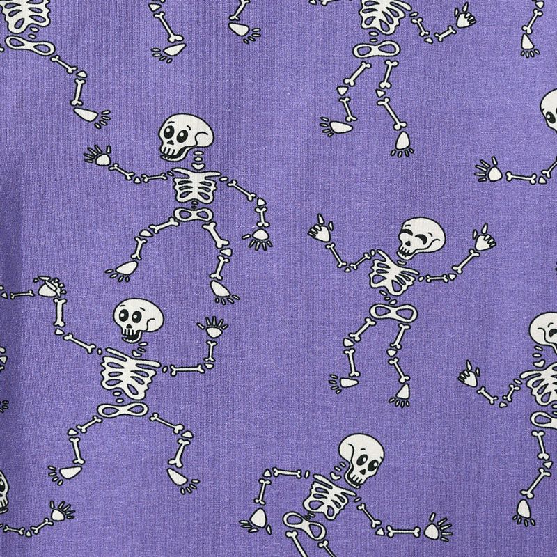 Smafolk Gala Skeletons Top - Royal Purple - closeup