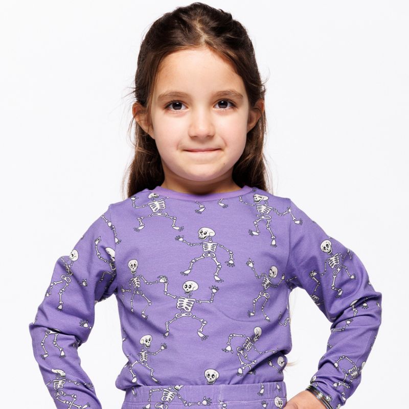 Smafolk Gala Skeletons Top - Royal Purple