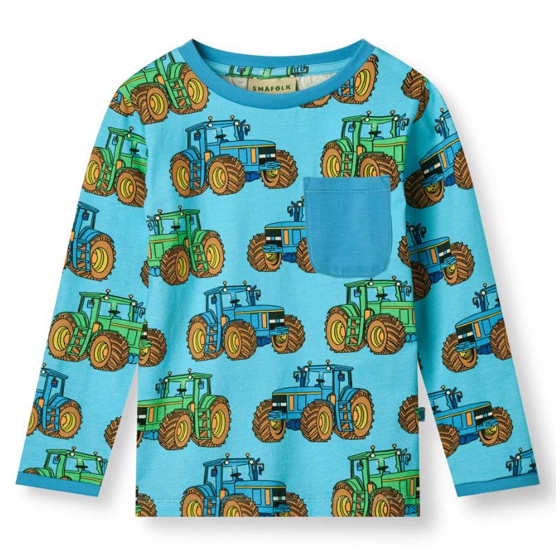 Smafolk Tractor Top - Blue Atoll