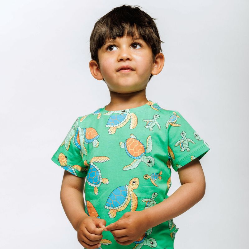 Smafolk Sea Turtle T-Shirt - Clover Green
