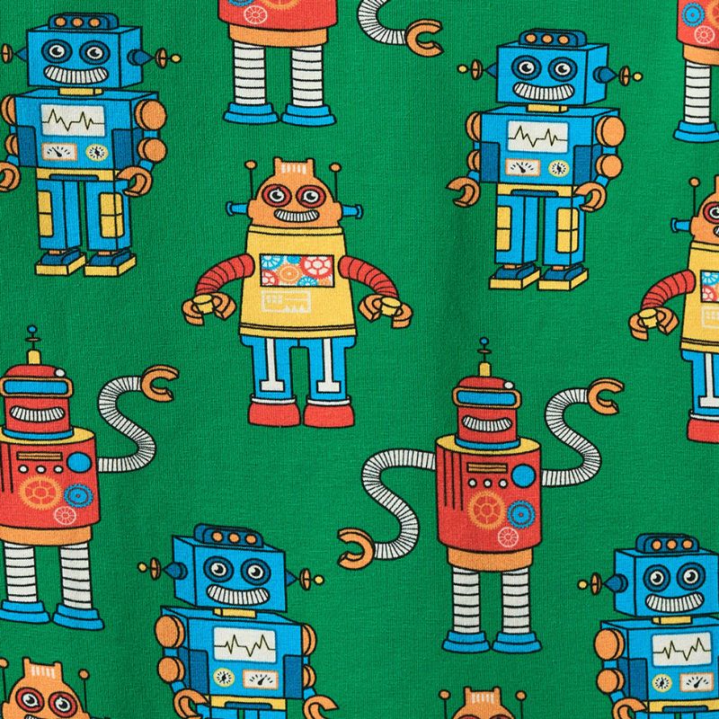 Smafolk Umalin Robot Top - Lawn Green - closeup