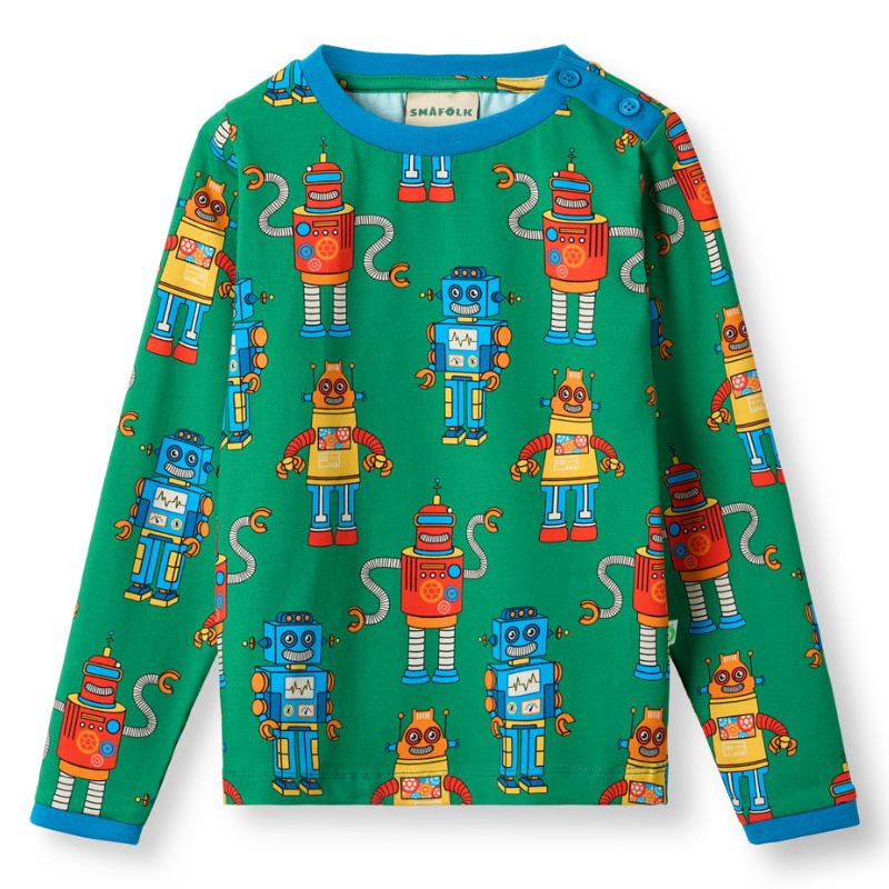 Smafolk Umalin Robot Top - Lawn Green