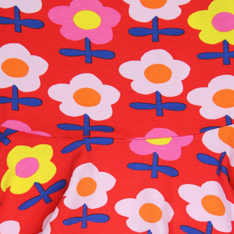 Toby Tiger Flower Print Skater Dress - Long Sleeve