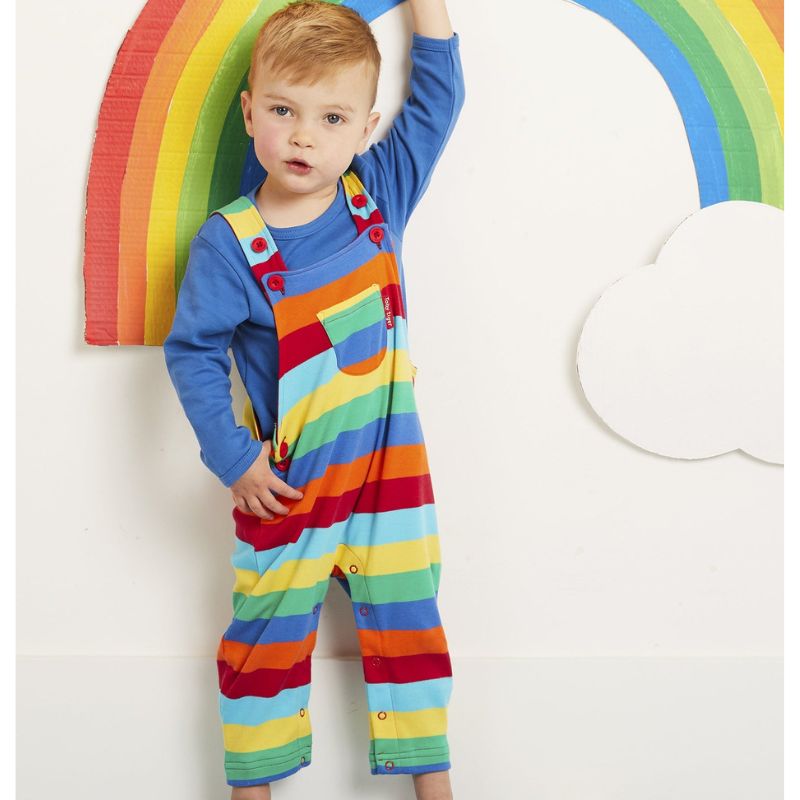 Toby Tiger Multi Stripe Dungarees