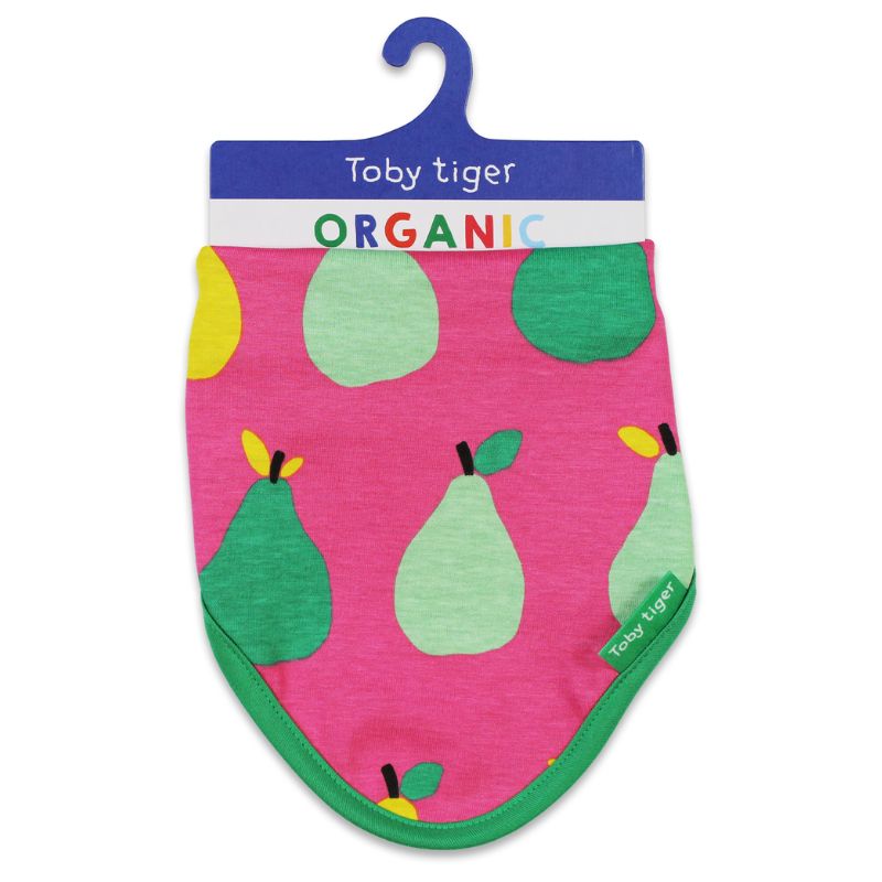 Toby Tiger Pear Print Dribble Bib