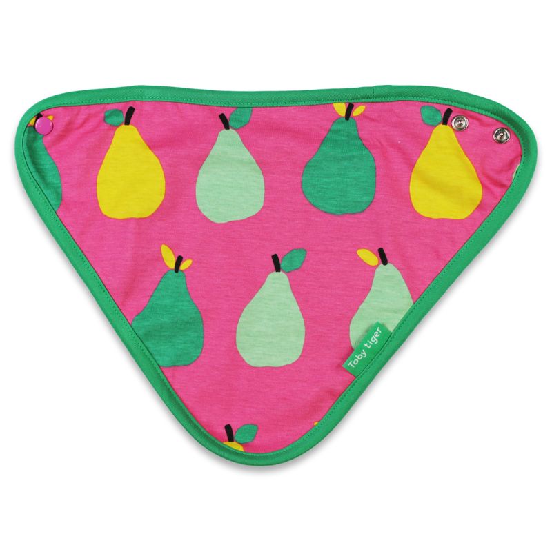 Toby Tiger Pear Print Dribble Bib