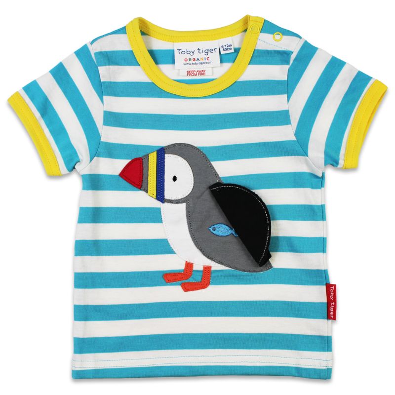 Toby Tiger Puffin Appliqué T-shirt