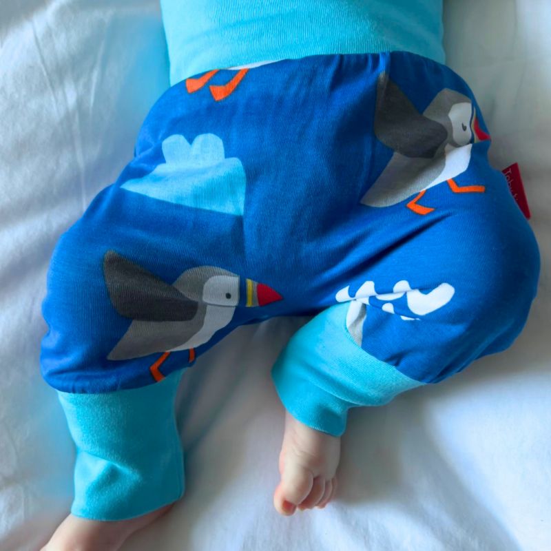 Toby Tiger Baby/Toddler Yoga Pants - Puffin Print