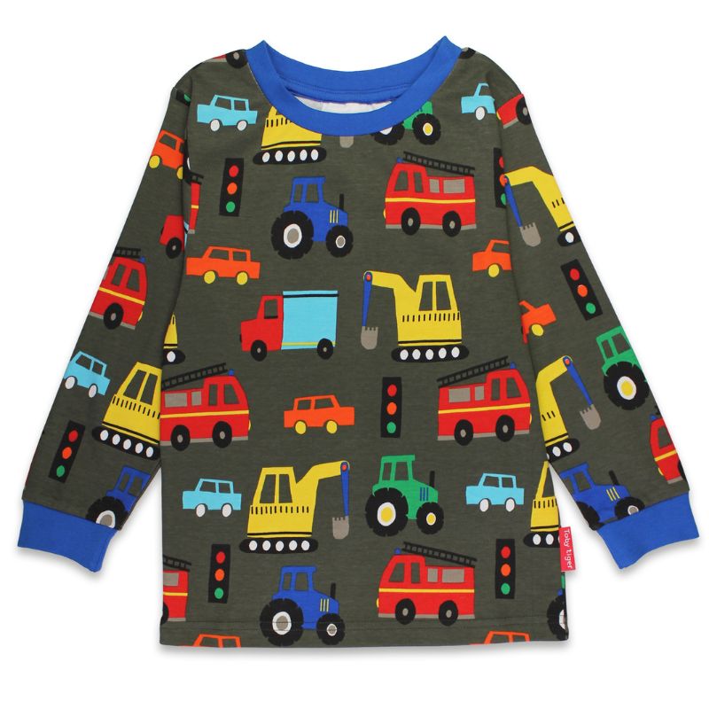 Toby Tiger Transport Print Kids Pyjamas