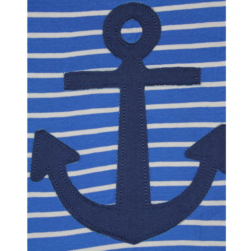 Toby Tiger Anchor Appliqué T-shirt closeup