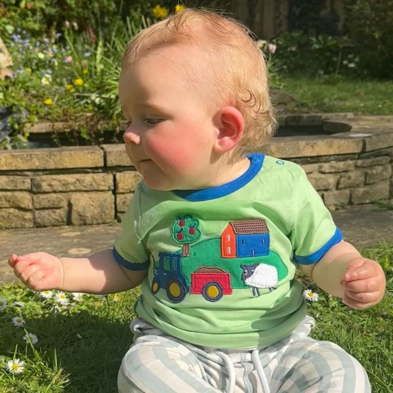 Toby Tiger Hillside Appliqué T-shirt