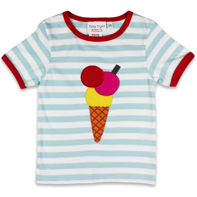 Toby Tiger Ice Cream Appliqué T-shirt