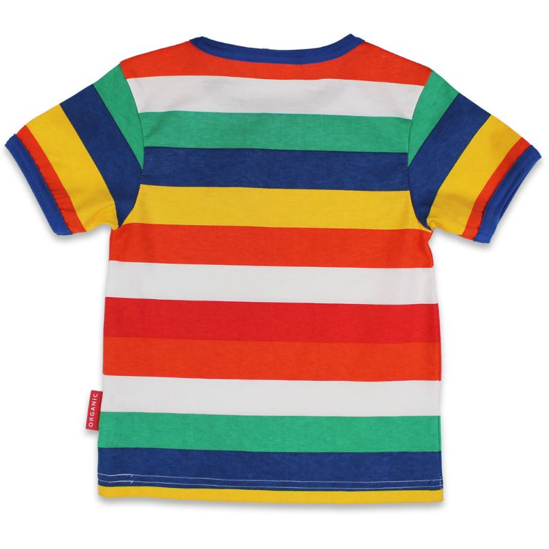 Toby Tiger Rainbow Sheep Pocket Appliqué T-shirt rear