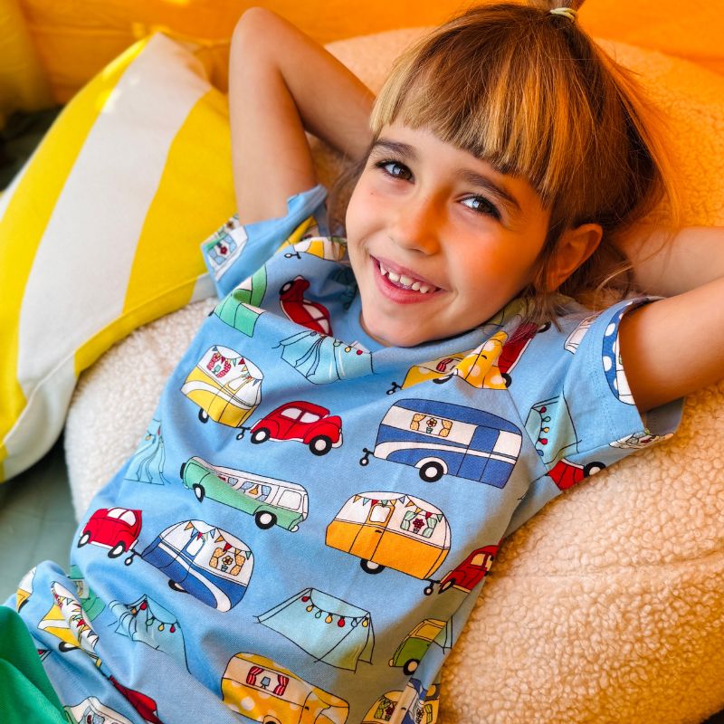 Villervalla Camping T-Shirt - Bay Blue