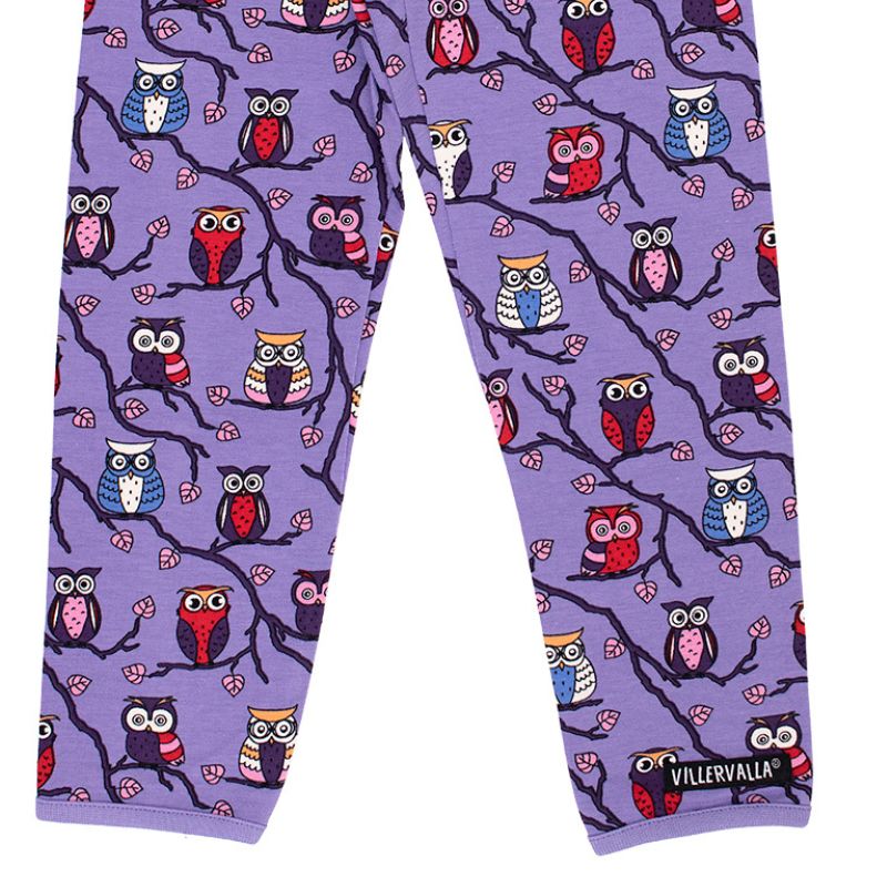 Villervalla Tree Owl Leggings - Lilac Purple
