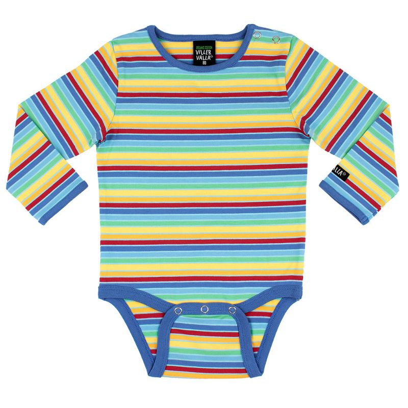  Villervalla Multistripe Bodysuit - Long Sleeve - Nautic Blue