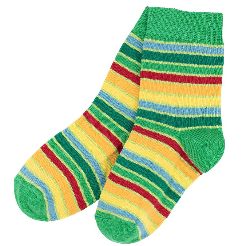 Villervalla Kids Multistripe Socks - Palm Green