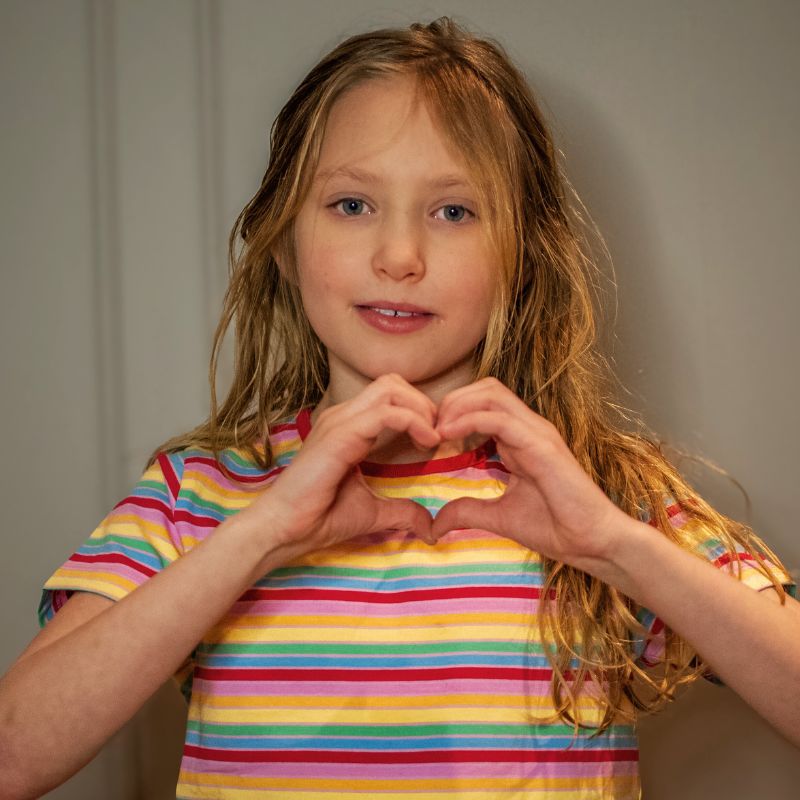 Villervalla Multistripe Kids T-Shirt - Dahlia Pink