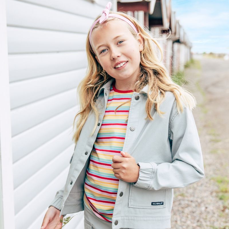 Villervalla Multistripe Kids T-Shirt - Dahlia Pink