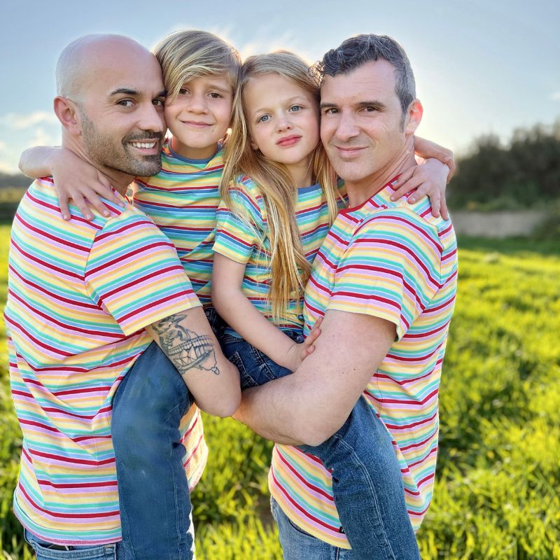 Villervalla Multistripe Kids T-Shirt - Nautic Blue