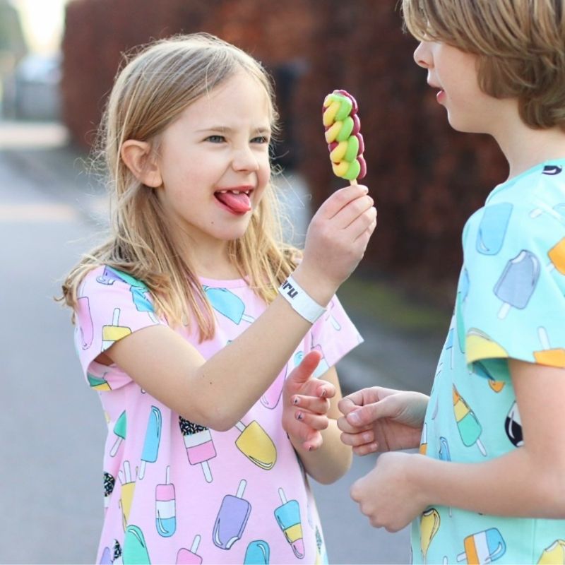 Villervalla Kids Ice Cream Popsicle T-Shirt - Bloom Pink