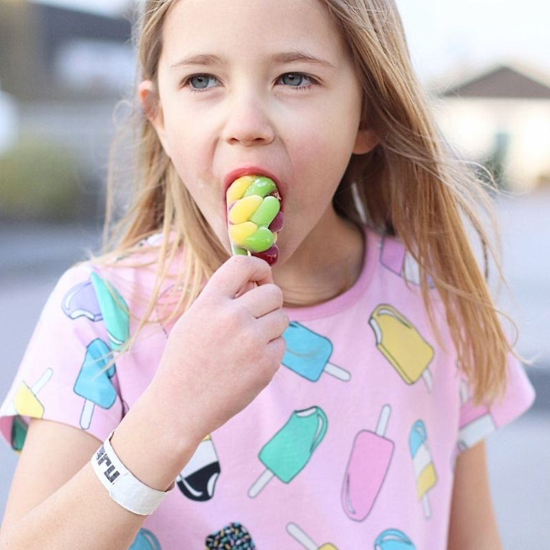Villervalla Kids Ice Cream Popsicle T-Shirt - Bloom Pink