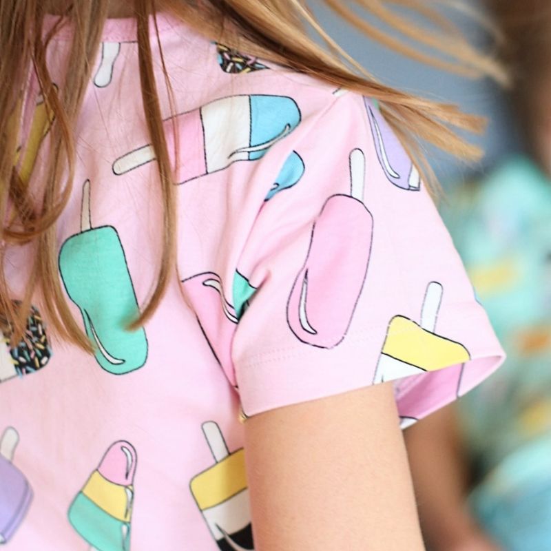Villervalla Kids Ice Cream Popsicle T-Shirt - Bloom Pink