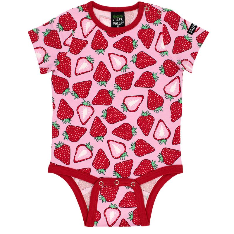 Villervalla Strawberry Bodysuit - Short Sleeve
