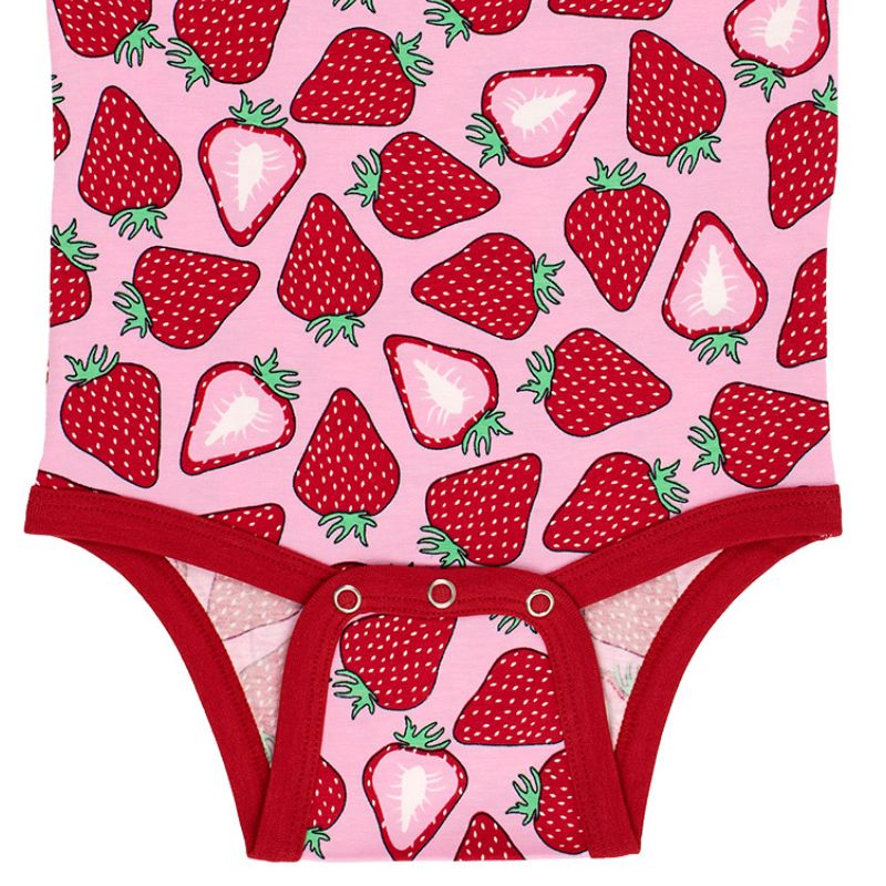 Villervalla Strawberry Bodysuit - Short Sleeve