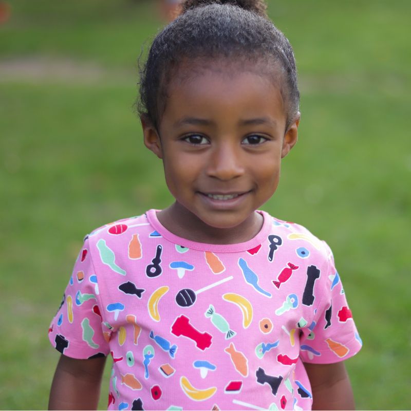 Villervalla Candy Print Kids T-Shirt - Rose Pink