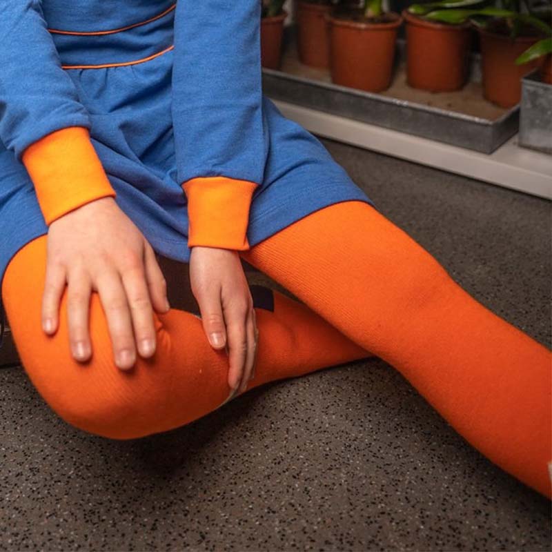 Alba Of Denmark Karla Tights - Dragon Fire Orange (Last one! 9-10y) FINAL SALE