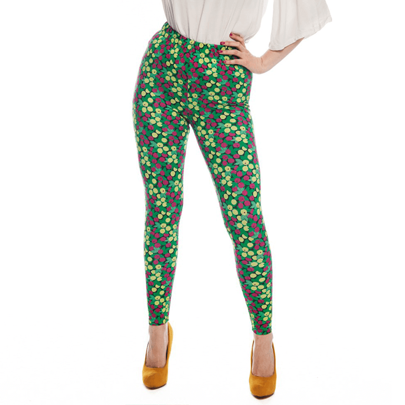 Green on sale floral leggings