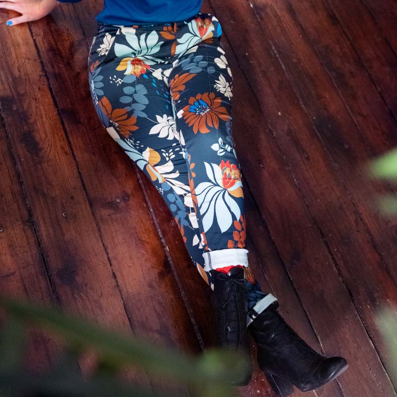 LuLaRoe Flower Orange Leggings for Women for sale