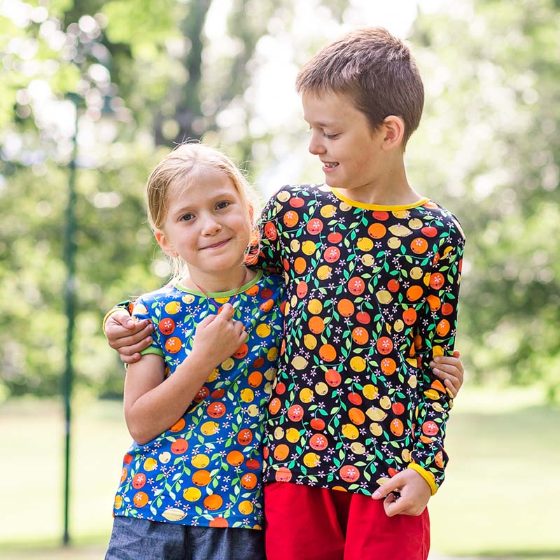 DUNS Sweden Kids Citrus Long Sleeve Top - Black