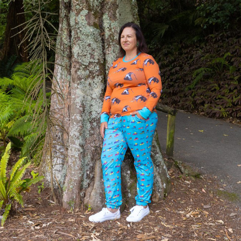 Rainbow Leopard Print Spots  Climber pants – Coddi & Womple