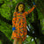 -25% off- Coddi & Womple Divya the Panther Twirly Dress - Tangerine Orange - Long Sleeve