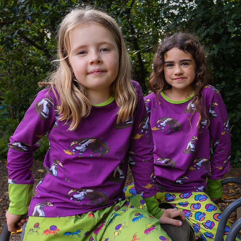 Coddi &amp; Womple Annie Anteater Long Sleeve Top - Acai Berry Purple