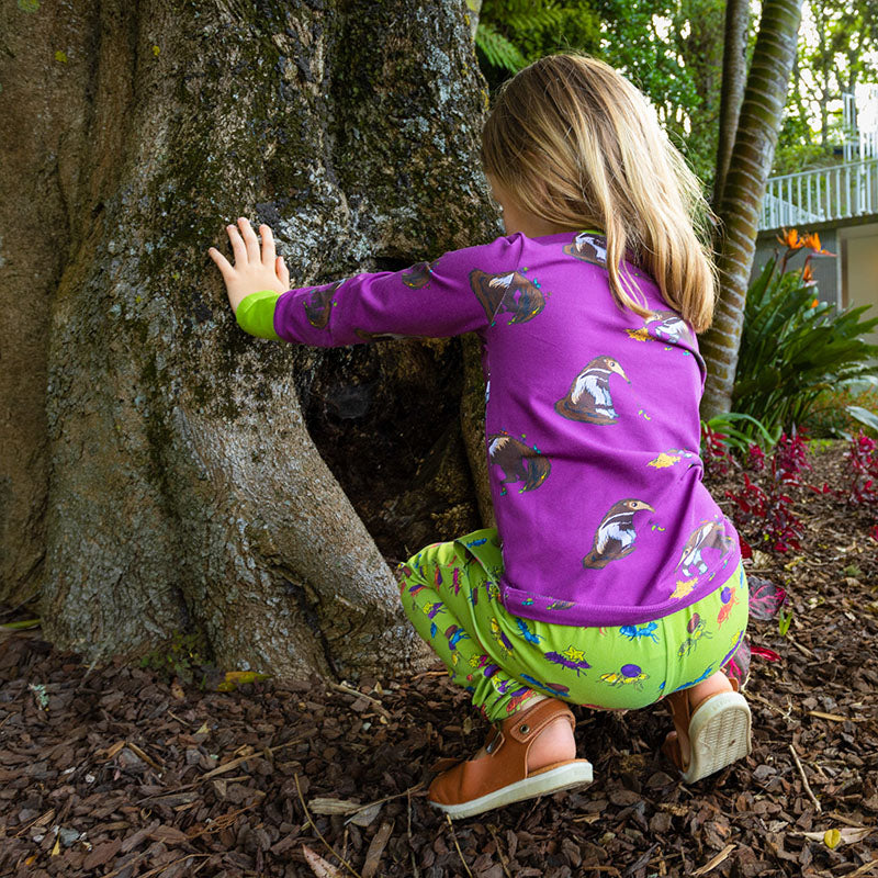 Coddi & Womple Annie Anteater Long Sleeve Top - Acai Berry Purple