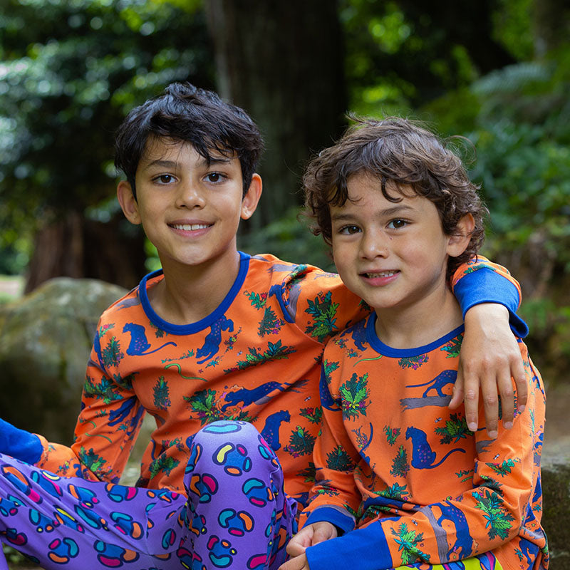 Coddi &amp; Womple Divya the Panther Long Sleeve Top - Tangerine Orange (Last one! 5y)