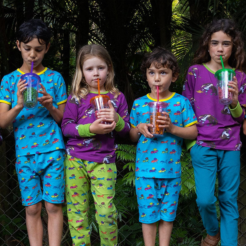 Coddi &amp; Womple Rainbow Ants T-Shirt - Turquoise Blue