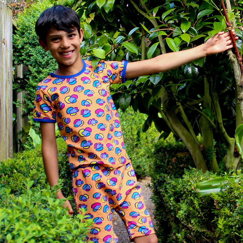 Coddi &amp; Womple Rainbow Spots T-Shirt - Kumquat Orange (Last one! 3y)