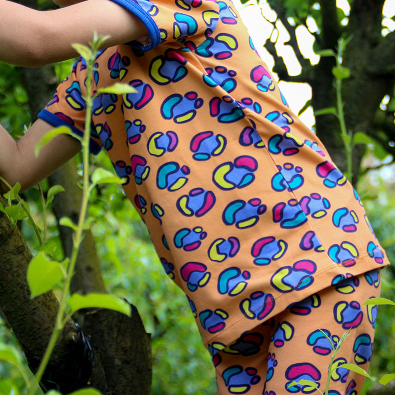 Coddi &amp; Womple Rainbow Spots T-Shirt - Kumquat Orange (Last one! 3y)