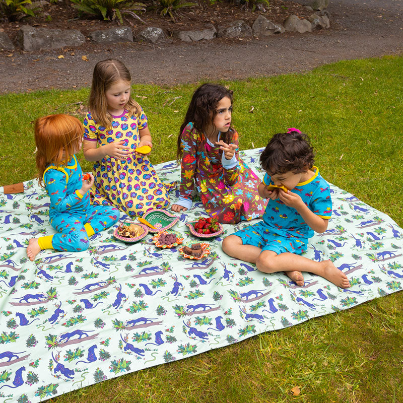 Coddi &amp; Womple Divya the Panther Picnic Blanket - Paradise Green - FINAL SALE