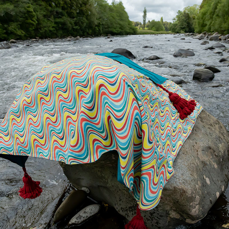 -40% off- Coddi & Womple Rainbow River Picnic Blanket - Vintage Surf - FINAL SALE