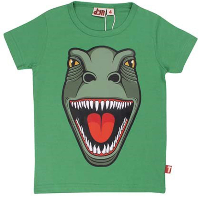 DYR Cph by Danefae Kids T-Rex Dinosaur T-Shirt - Plant Green