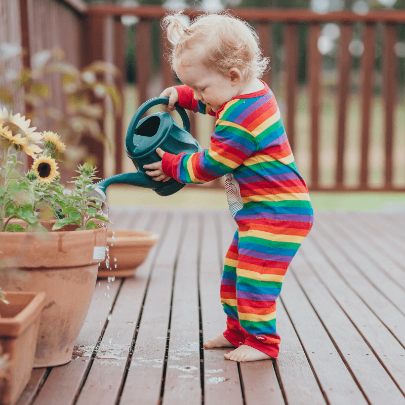 Danefae Freja the Viking Romper Suit - Rainbow Stripes