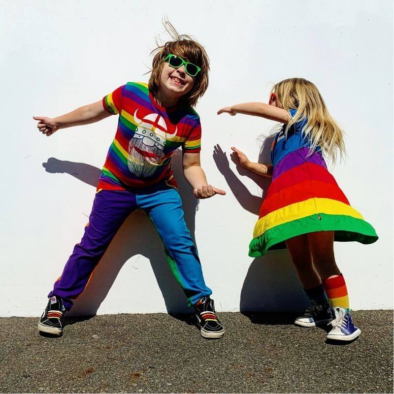 Danefae Erik the Viking Pride Kids T-Shirt - Rainbow Stripe