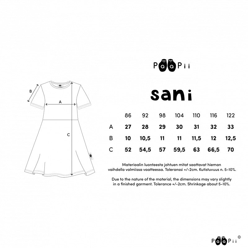 PaaPii Bloomination Twirly Dress - Short Sleeve - Apple Green