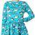 -20% off- DUNS Sweden Adult Puffin Twirly Dress - Long Sleeve - Blue Atoll