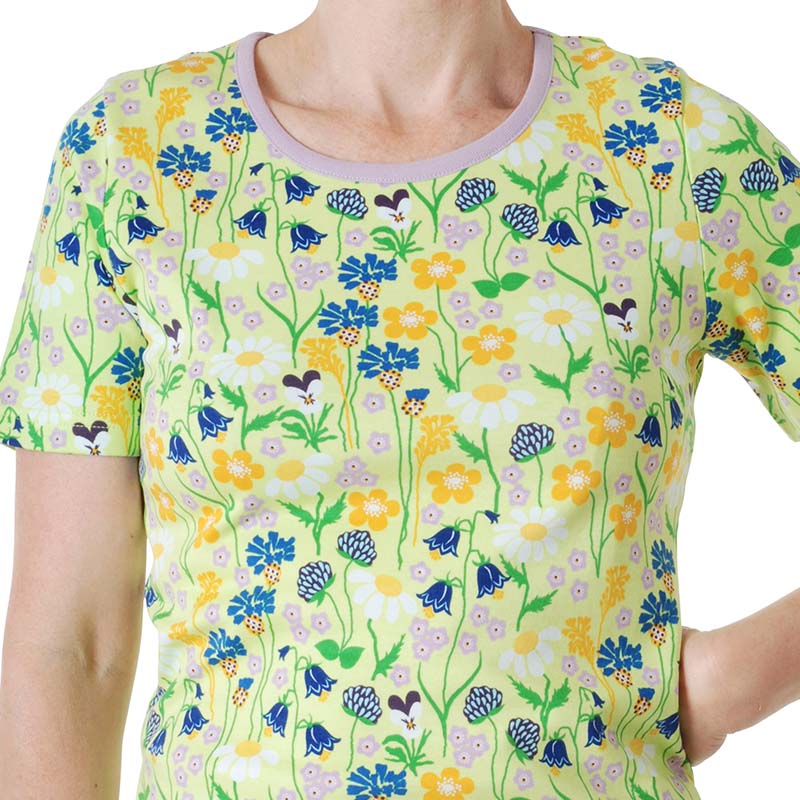 DUNS Sweden Adult Midsummer Flowers T-Shirt - Green